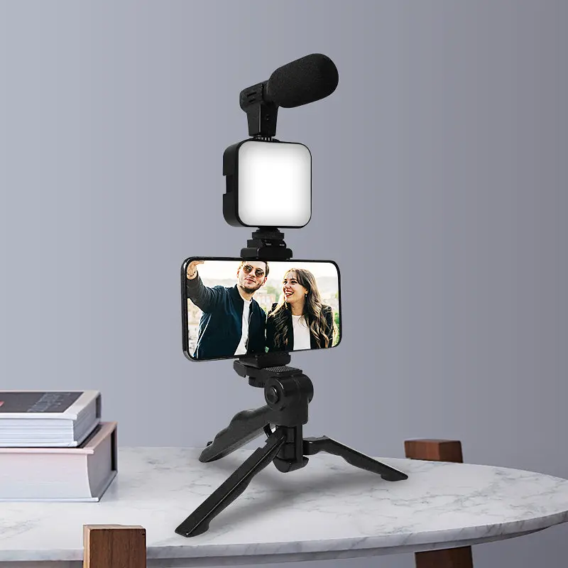 Комплект для влогінгу VIDEO-MAKING KIT AY49 для смартфона з перехідником Type-C • Набір блогера для телефону 4в1 AY-49 - фото 4