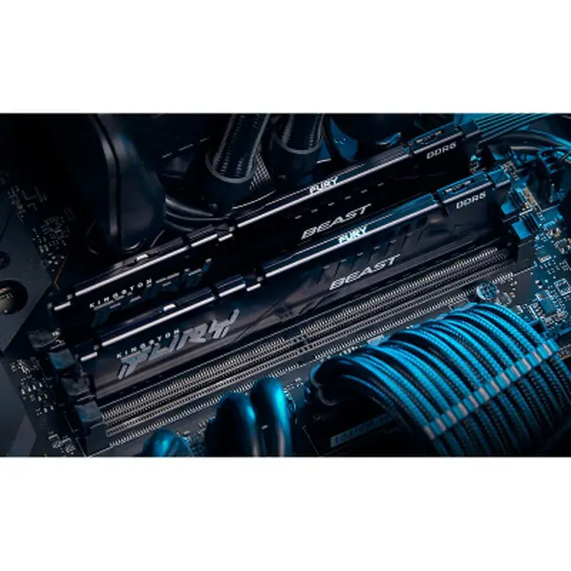 Модуль пам'яті для комп'ютера DDR5 32GB (2x16GB) 5600 MHz Beast Black Kingston Fury (ex.HyperX) (KF556C40BBK2-32) - фото 6