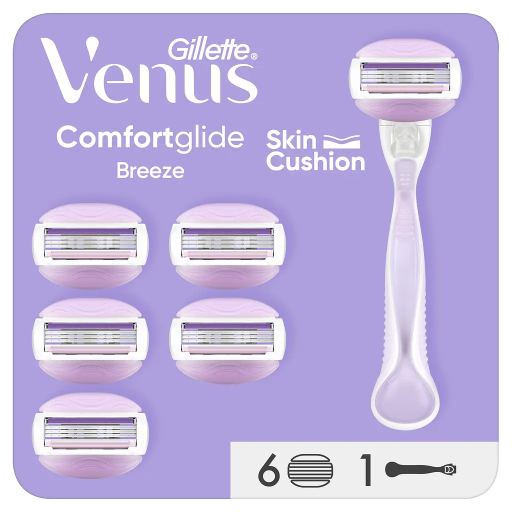 Станок для гоління жіночий (бритва) Venus ComfortGlide Breeze з 6 змінними картриджами - фото 2