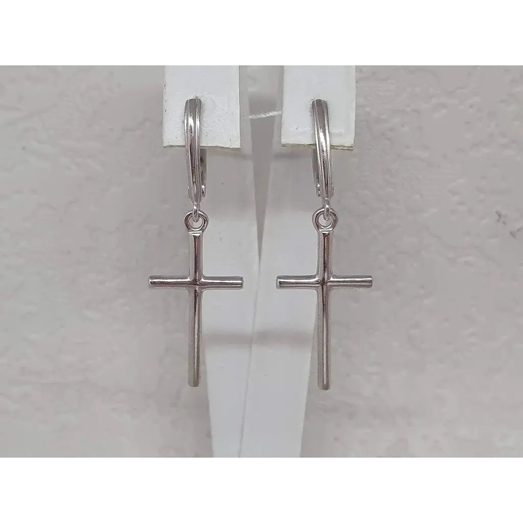 Срібні сережки Ірій Хрестики.. 4746 - фото 3
