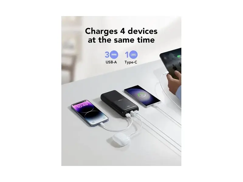 Зовнішній акумулятор (Power Bank) VIYISI G3015 30000mAh 22,5W (X001XFVS1J) чорний - фото 3