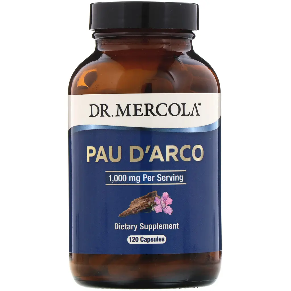 По д'арко, Pau D'Arco, 1000 мг, 120 капсул Dr. Mercola vit0001735 - фото 2