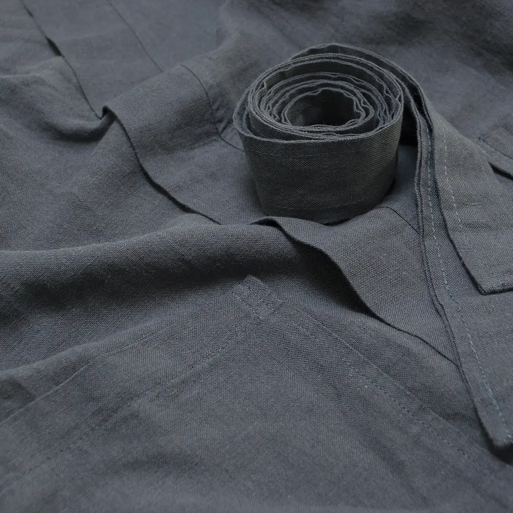 Халат-кимоно со льна Lotus Home - Madrida антрацит S/M - фото 6