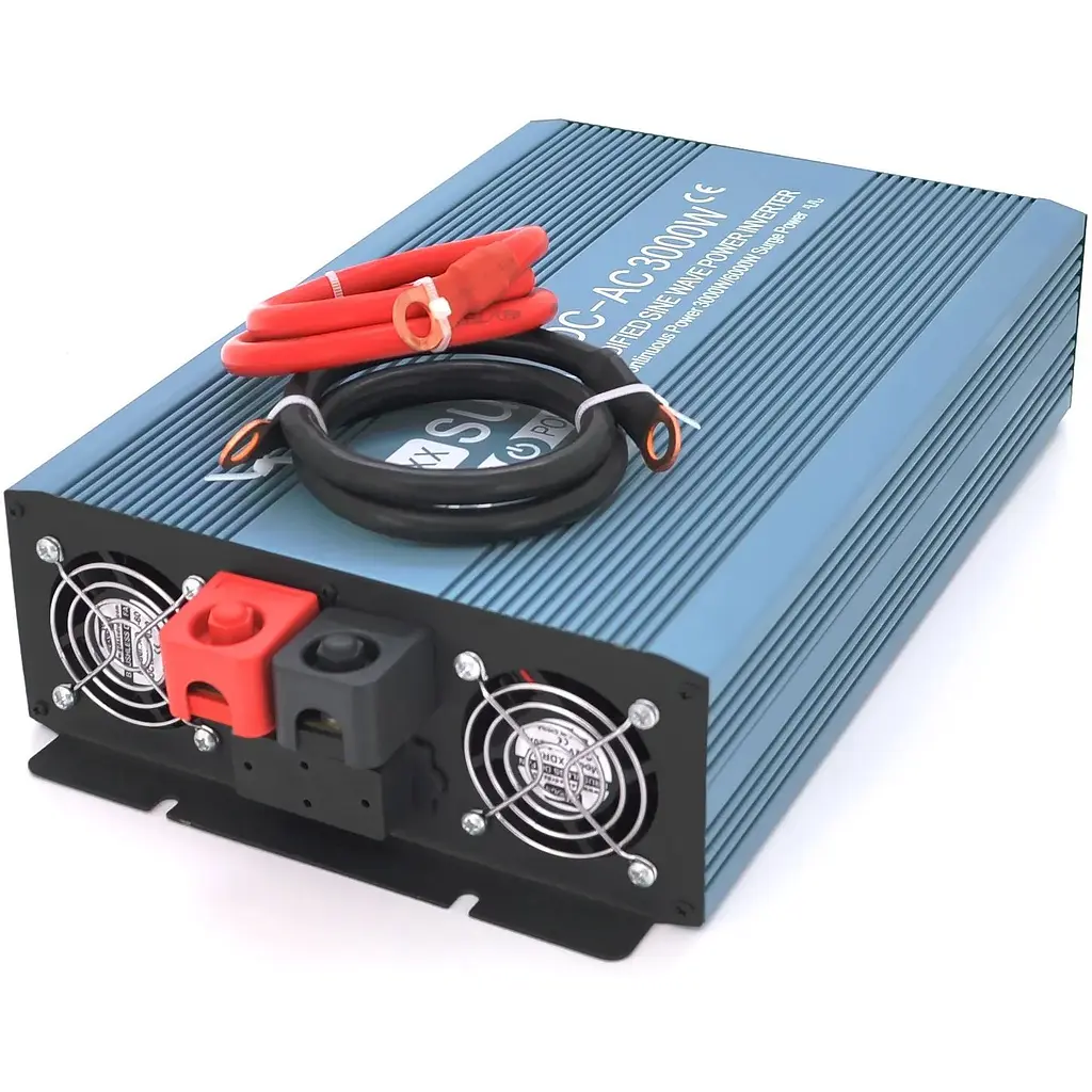 Инвертор напряжения Mexxsun MXS-3000, 24V/220V, 3000W с правильной синусоидой, 2 Shuko, клеммные провода, Q2 - фото 2