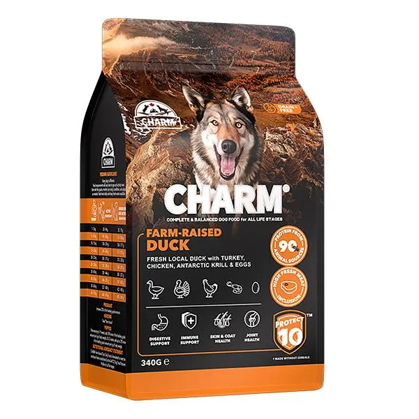 Сухий беззерновий корм для собак Charm Farm-Raised Duck Чарм холістик, Фермерська Качка 340 г (1001324)