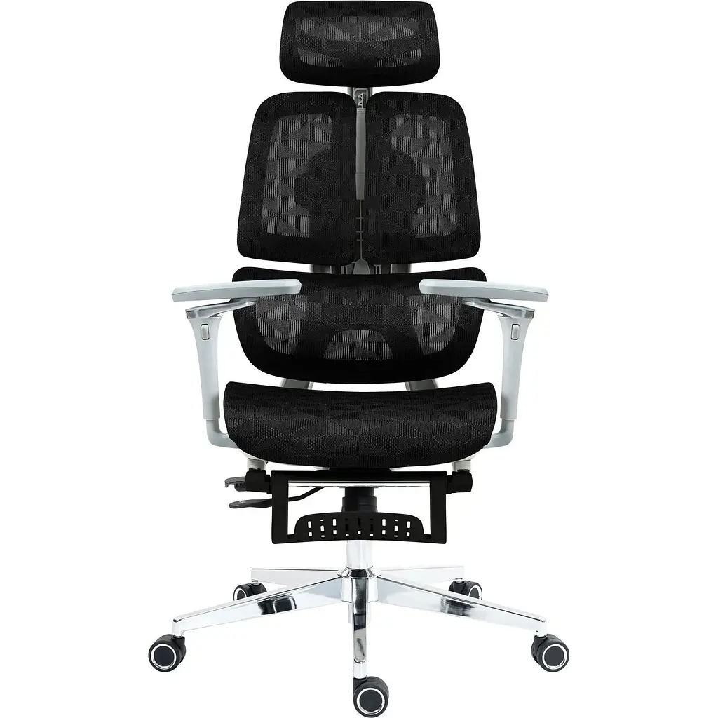 Офісне крісло GT Racer B-2450 White/Black [125571] - фото 6