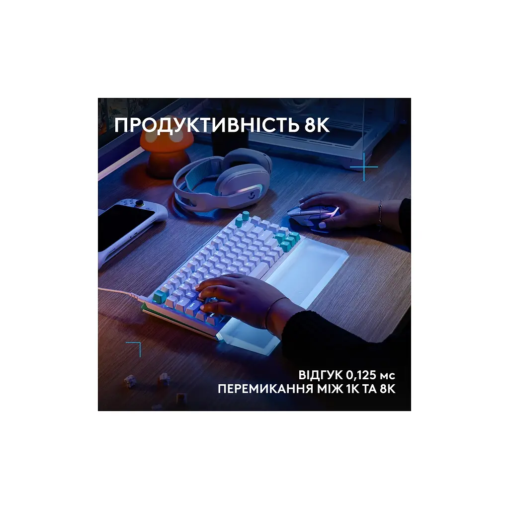Клавіатура Logitech G512 X 98 Tactile Switch RGB USB UA White (920-014003) - фото 6