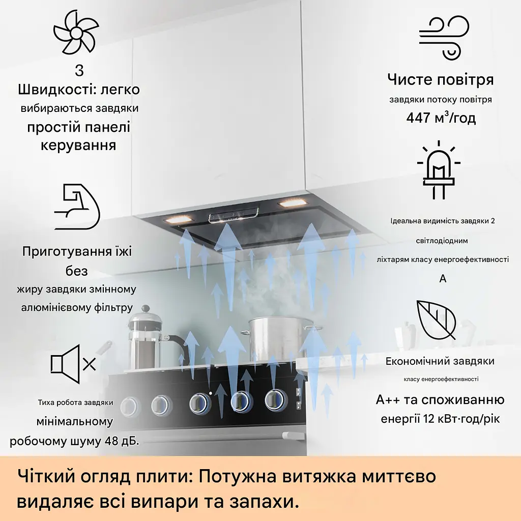 Витяжка Klarstein Camila 52 397 м3/год (10041345) - фото 4