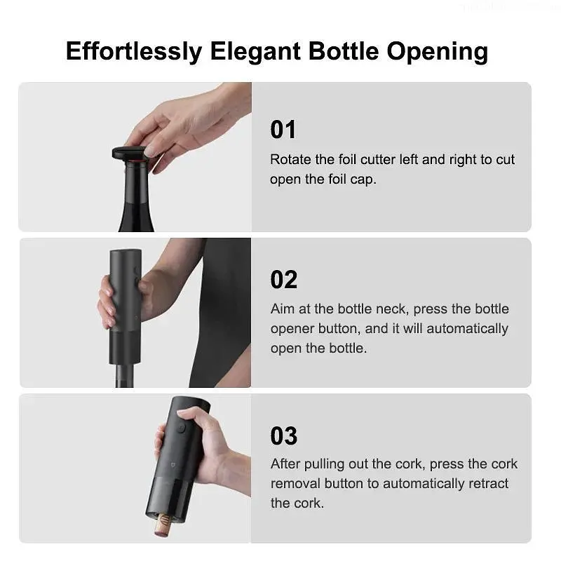 Штопор MiJia Electric Red Wine Bottle Opener (KGJ001T) [165190] - фото 2