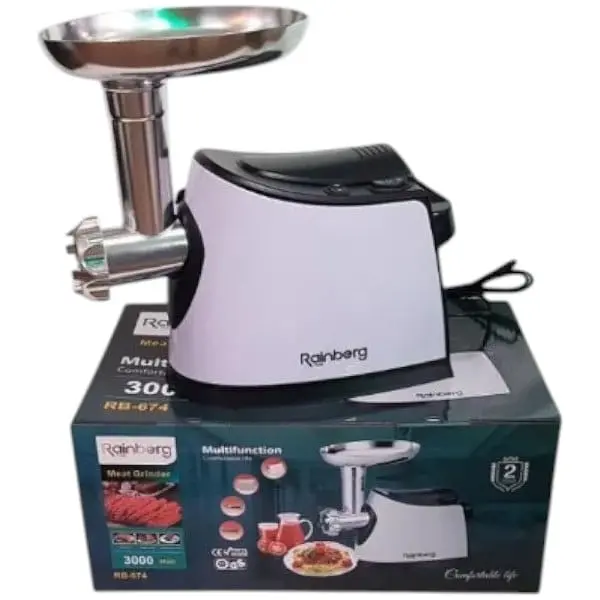 Електрична м'ясорубка з насадками для соку Rainberg RB-674  - фото 3