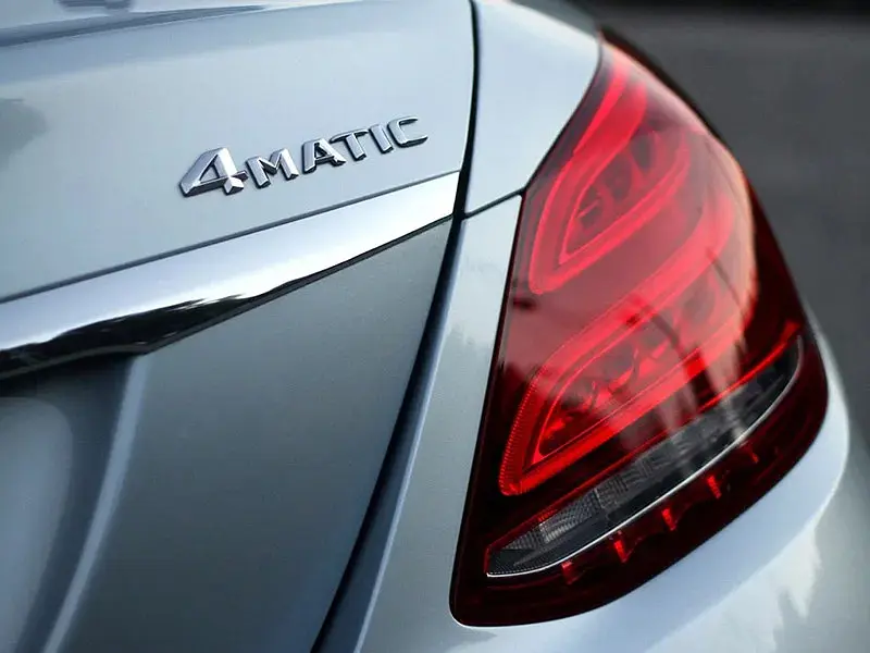 Емблема-напись 4MATIC для Mercedes-Benz хром 145х23 мм (випукла) пластик (на скотчі) - фото 2