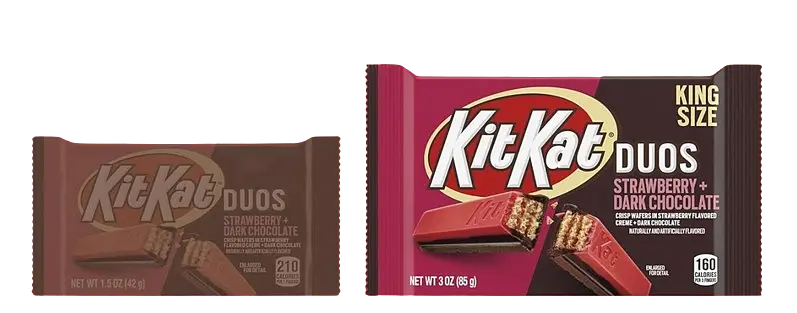 Шоколадний батончик Kit Kat Duos Chocolate Strawberry Creme Wafer King Size 85 г - фото 5