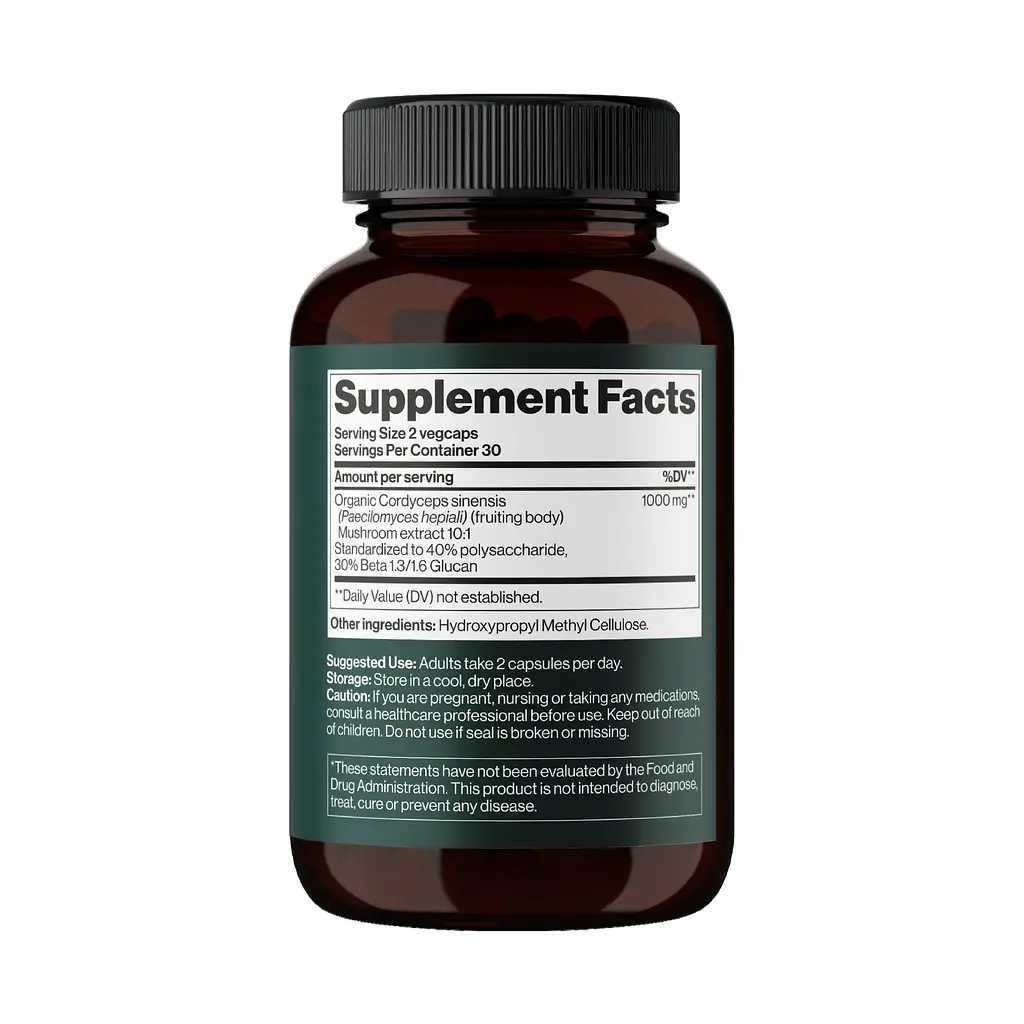 Дієтична добавка Гриб Кордицепс Mind Shi Cordyceps Mushroom 1000 мг 60 капсул - фото 2
