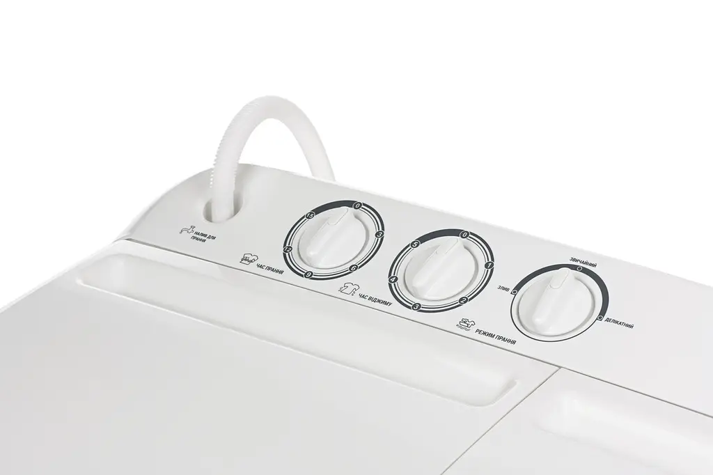 Пральна машина Ardesto напівавтомат WMH-W60C, 6кг, 1350, 41см, Віджимання, Таймер, Білий (WMH-W60C) - фото 3