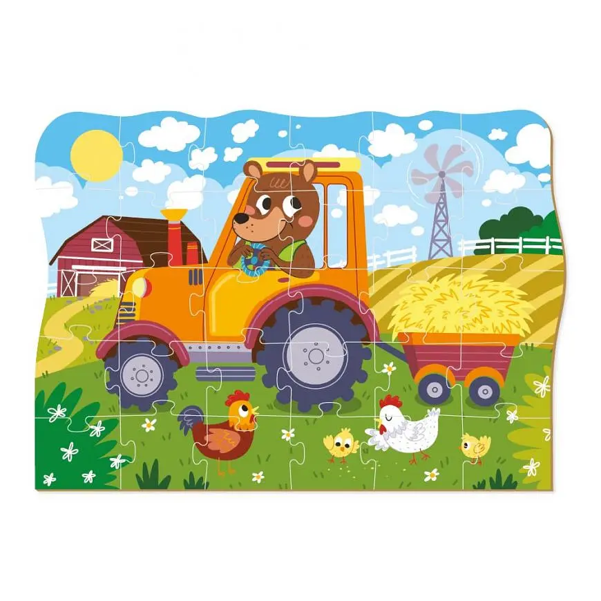 Дитячий пазл "Ведмедик-тракторист" DoDo Toys 300371, 30 елементів - фото 5