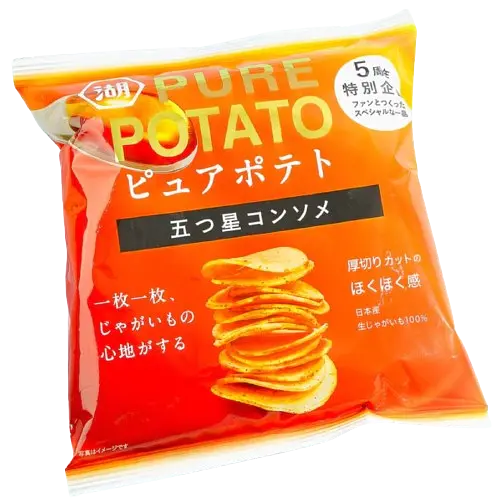 Чіпси Koikeya Pure Potato Chips Consommé, 52г - фото 2