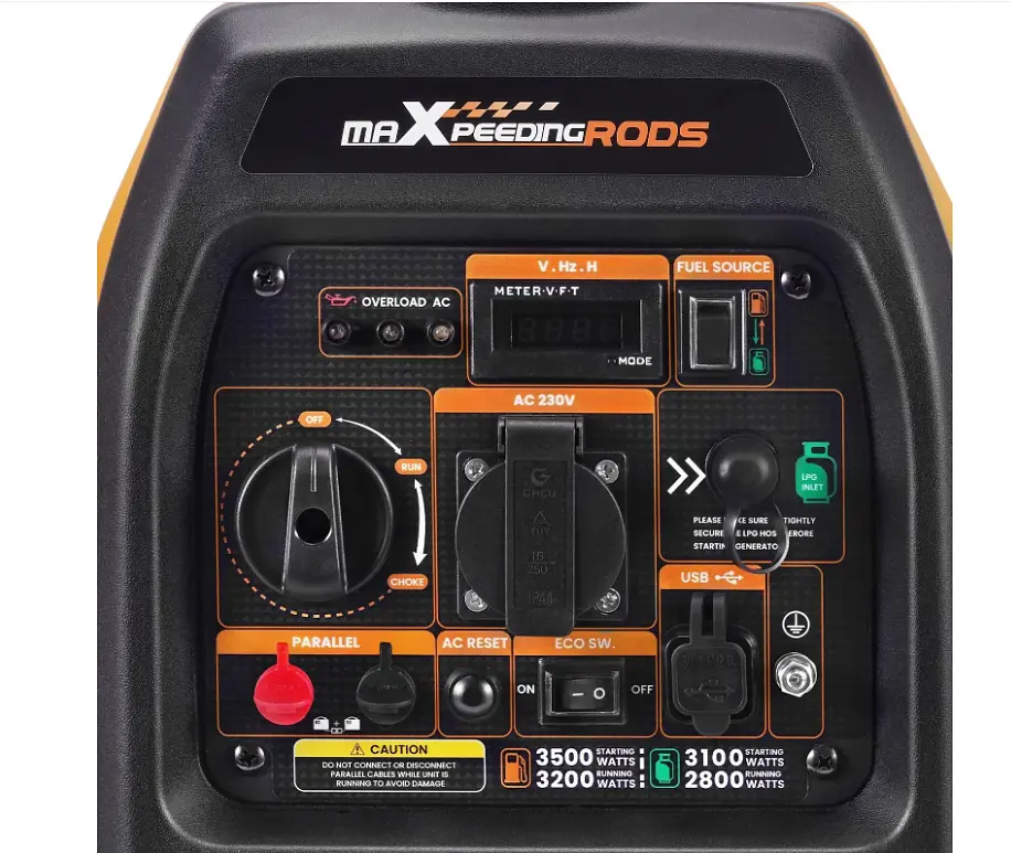 Генератор інверторний БЕНЗИНОВИЙ MXR3800 (3,2 kW), однофазний, 220V, 50Hz, об'єм бака 4л, ручний запуск - фото 4