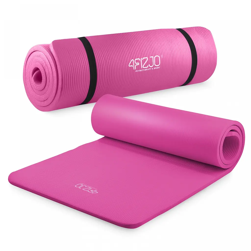 Килимок (мат) спортивний 4FIZJO NBR 180 x 60 x 1.5 см для йоги та фітнесу Pink (P-5905973405669) - фото 12