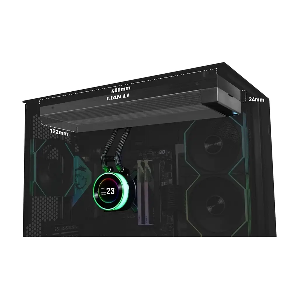 Система рідинного охолодження Lian Li HydroShift II LCD-C 360 FANLESS, Black (G89.GHS2LCD36B.00) - фото 3