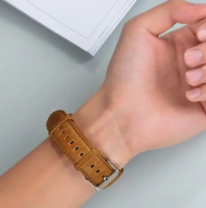 Ремешок кожаный Primolux для фитнес браслета Huawei Watch Fit 2 Light Brown - фото 4