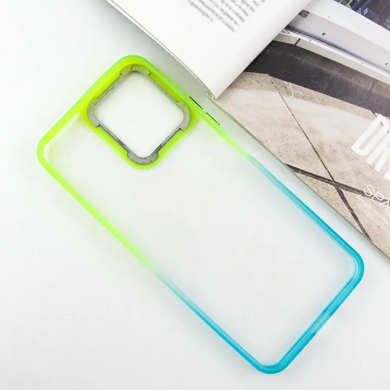Чохол Epik TPU+PC Fresh sip series для Xiaomi Redmi 12 Бірюзовий / Лимонний - фото 3