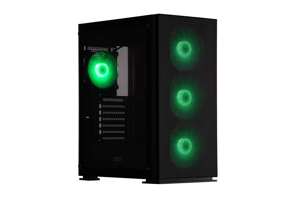 2E Gaming Корпус Virtus Neo G3301N без БП 2xUSB3.0, 1xUSB2.0, 3x140мм ARGB, 1x120мм ARGB, VGA 340мм, LCS ready, контроллер с пультом, TG Side Panel, ATX, черный - фото 3