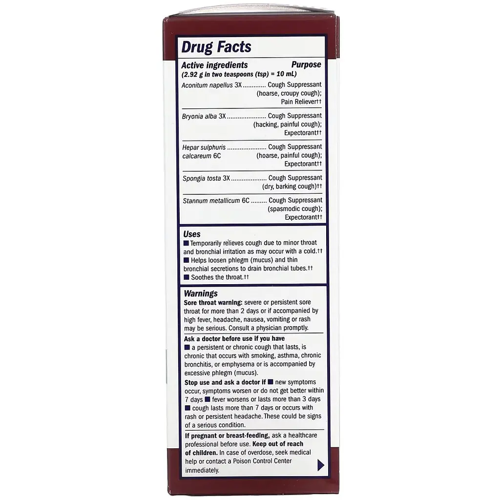 Сироп от кашля и бронхита Boericke&Tafel Childrens Cough & Bronchial Syrup дневной 240 мл - фото 4