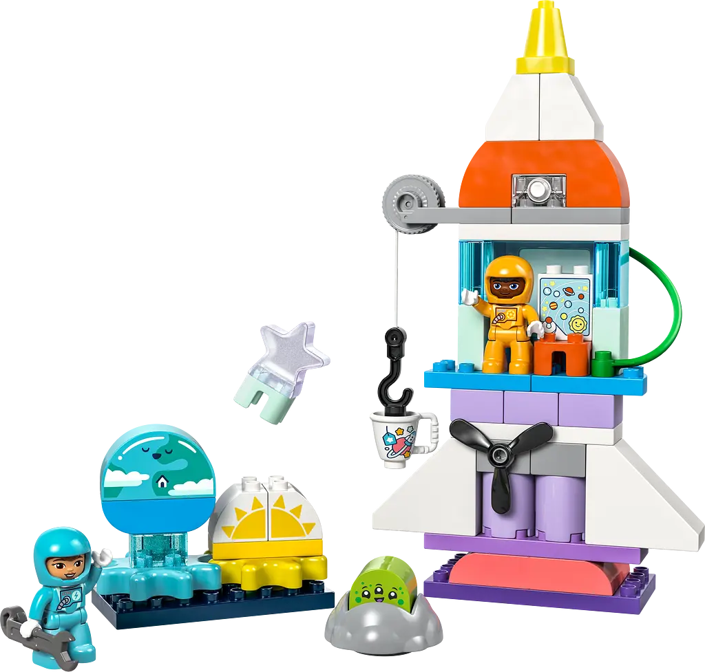 Конструктор LEGO DUPLO Пригоди на космічному шатлі 3-в-1 58 деталей (10422) - фото 2