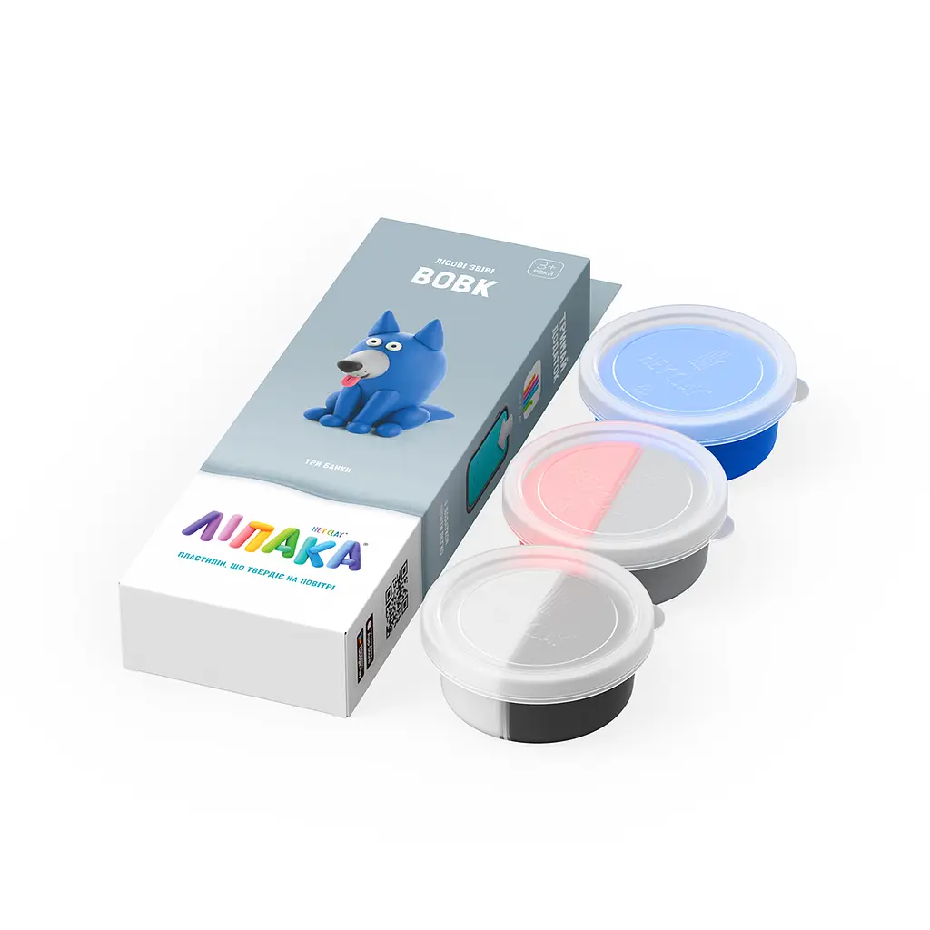 Набір пластиліну що самостійно твердіє Липака Лісові Звірі: вовк (30108-UA01) - фото 2