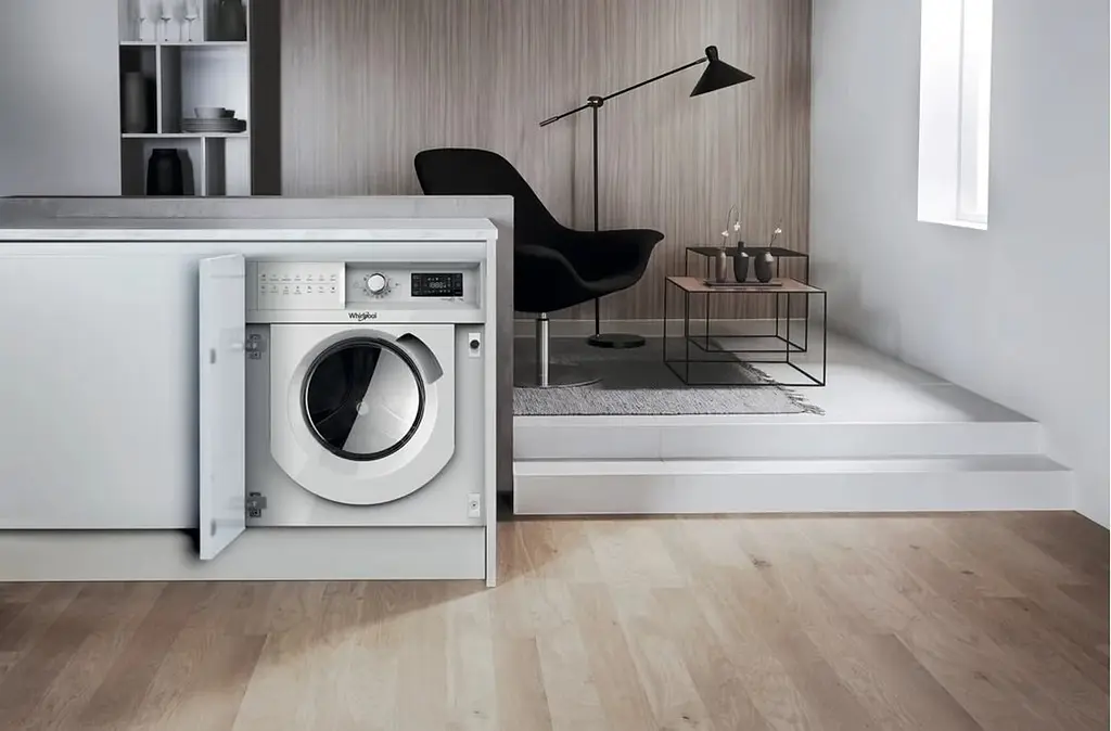 Пральна машина Whirlpool вбудована фронтальна, 7кг, 1400, A+++, 60см, дисплей, пара, інвертор, білий (BIWMWG71484E) - фото 4