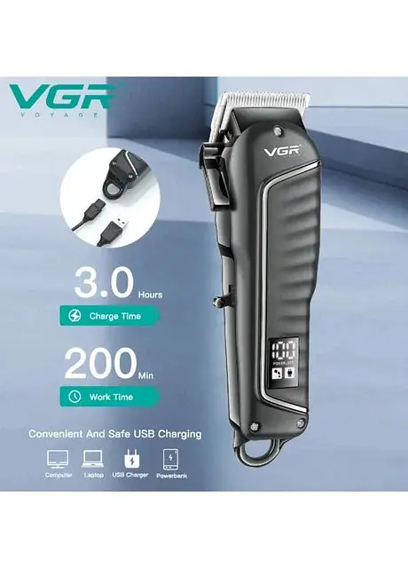 Професійна машинка для стрижки VGR V-683 для волосся та бороди - фото 5
