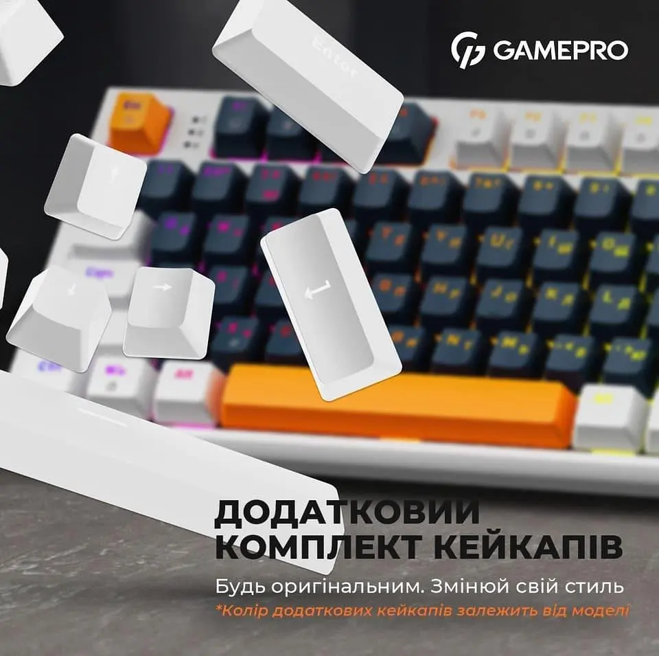 Клавіатура GamePro MK180W Outemu Red Hot-Swap RGB USB White (MK180W) - фото 7