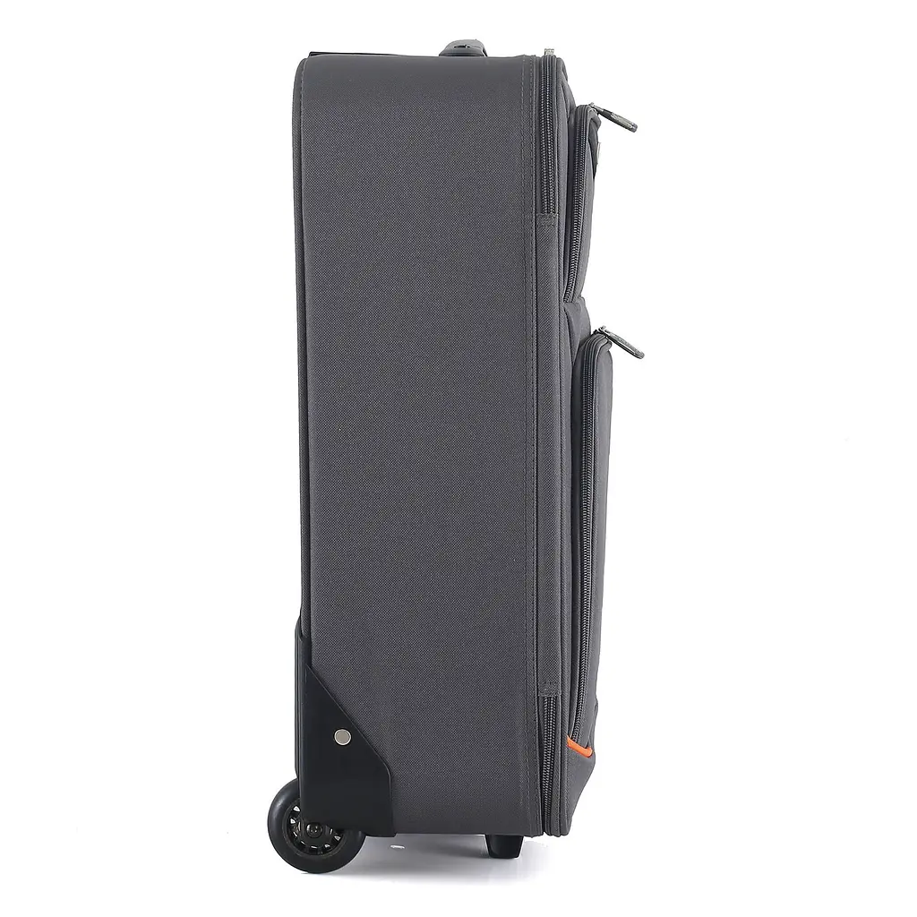 Валіза мала для ручної поклажі Semi Line 20 дюймів (S) дюймів (S) Polyester Grey/Orange Lines (T5754-1) - фото 5