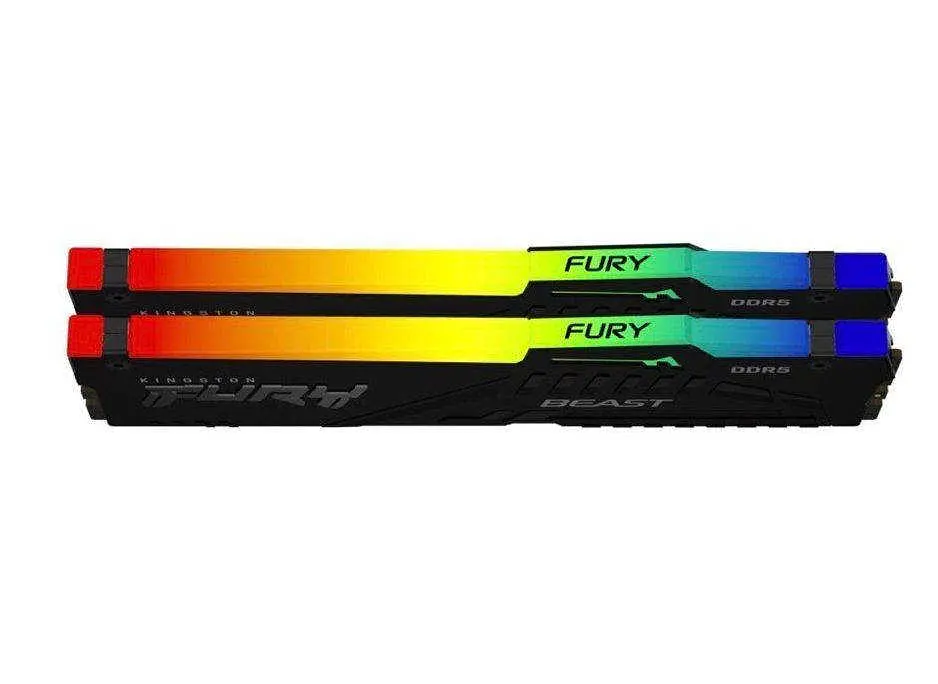 Оперативна пам'ять Kingston FURY 32 GB (2x16GB) DDR5 6000 MHz FURY Beast RGB (KF560C36BBEAK2-32) - фото 2