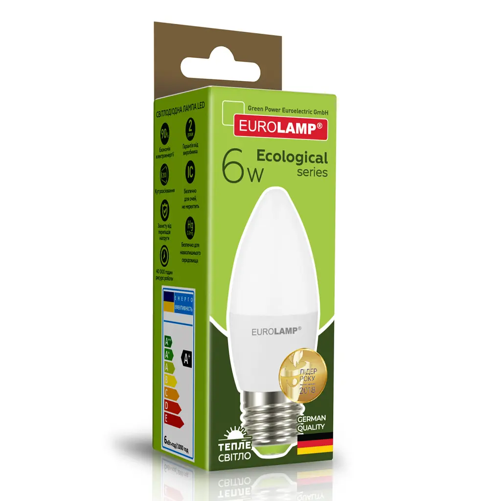 Лампочка Eurolamp LED CL 6W E27 3000K 220V (LED-CL-06273(P)) - фото 3