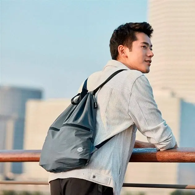 Рюкзак 90FUN NINETYGO Lightweight Urban Drawstring Backpack Dark Grey [83217] - фото 3