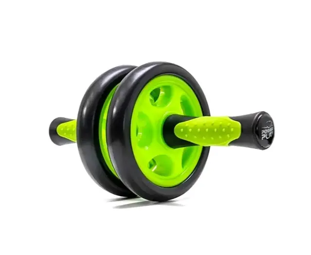 Колесо для преса подвійне PowerPlay 4327 Dual-Core Ab Wheel Чорно-зелене (PP_4327_Black/Green) - фото 2