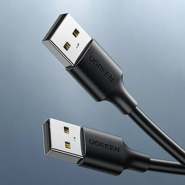 Кабель Ugreen US102 USB-A 2.0 Male to Male 2м чорний (10311) - фото 2