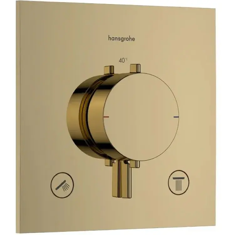 Термостат для душу Hansgrohe Ecostat Comfort E прихованого монтажу 2 function polished gold optic 33711990