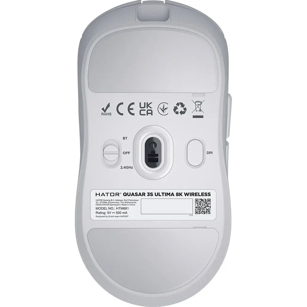 Bluetooth миша HATOR Quasar 3S ULTIMA 8K HTM661 White UA - фото 6