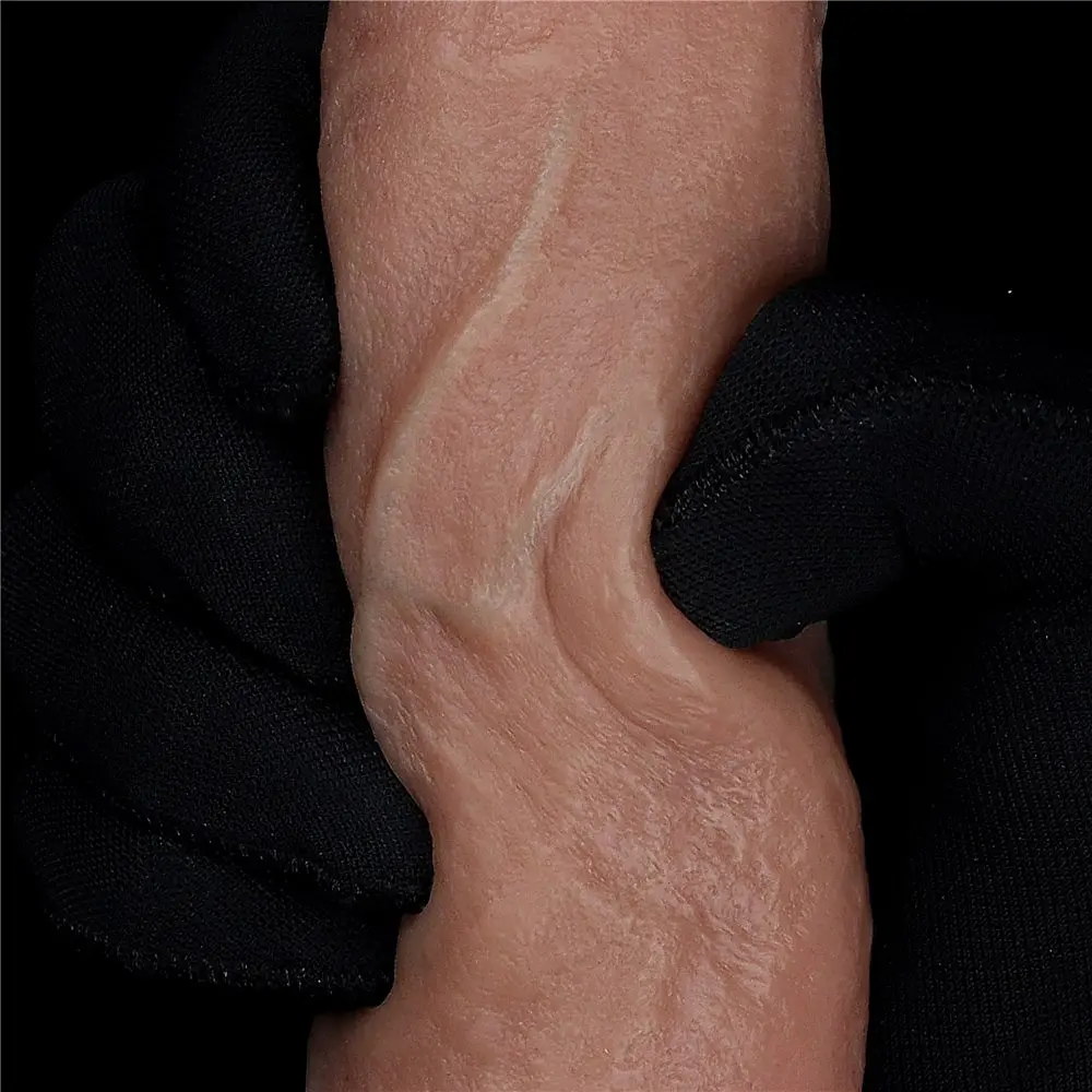 Фалоімітатор Dual Layered Silicone Cock 7" 18 см (коричневий) - фото 12