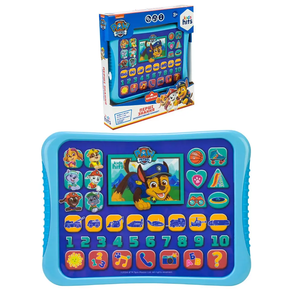 Дитячий розвиваючий планшет "Перші знання Paw Patrol" KH01/013L