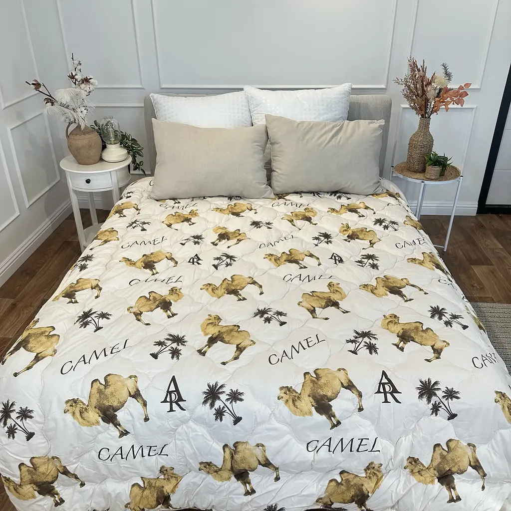 Ковдра полуторна з верблюжої вовни Arda Camell wool 21427 150х210 см - фото 4