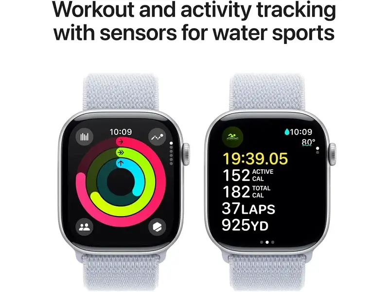 Смарт-годинник Apple Watch Series 10 GPS 46mm Silver Aluminum Case w. Blue Cloud Sport Loop (MWWN3) - фото 3
