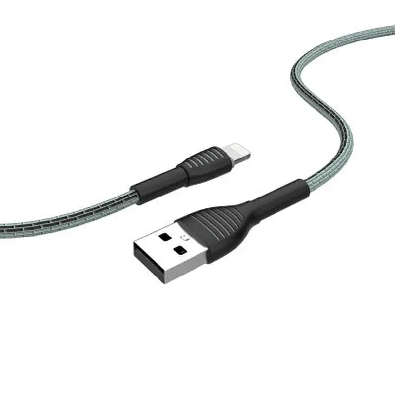 Дата кабель USB 2.0 AM to Lightning 1.0m ColorWay (CW-CBUL041-GR) - фото 6