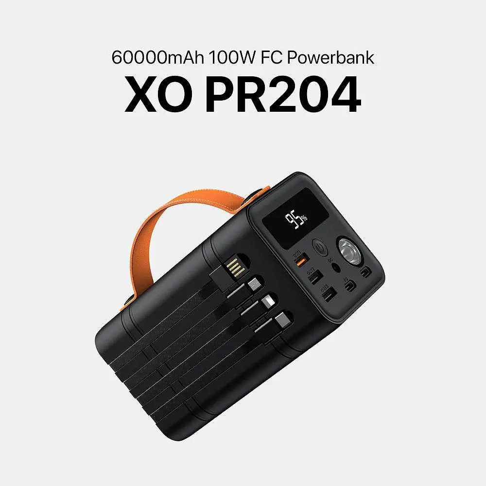 Batterie portable - batterie externe XO PR204 60000mAh 100W noire - фото 6