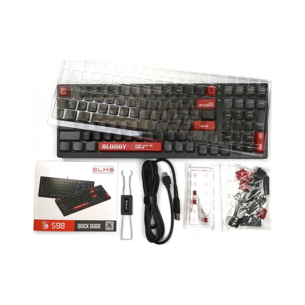 Клавіатура A4Tech Bloody S98 RGB BLMS Red USB Bloody Red (4711421991674) - фото 10