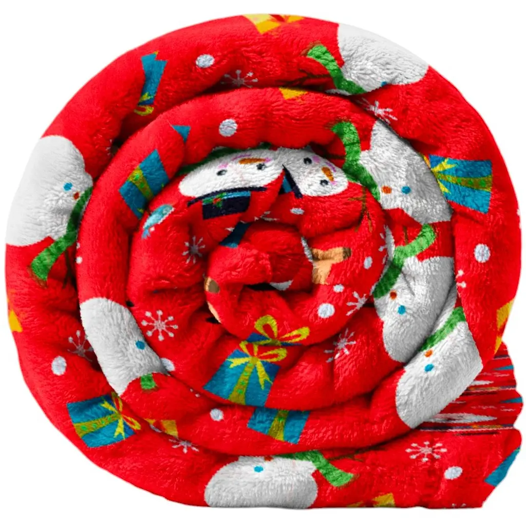 Плед LeLit Новорічний Санта велсофт 200x220 см червоний (le2000000324296) - фото 5