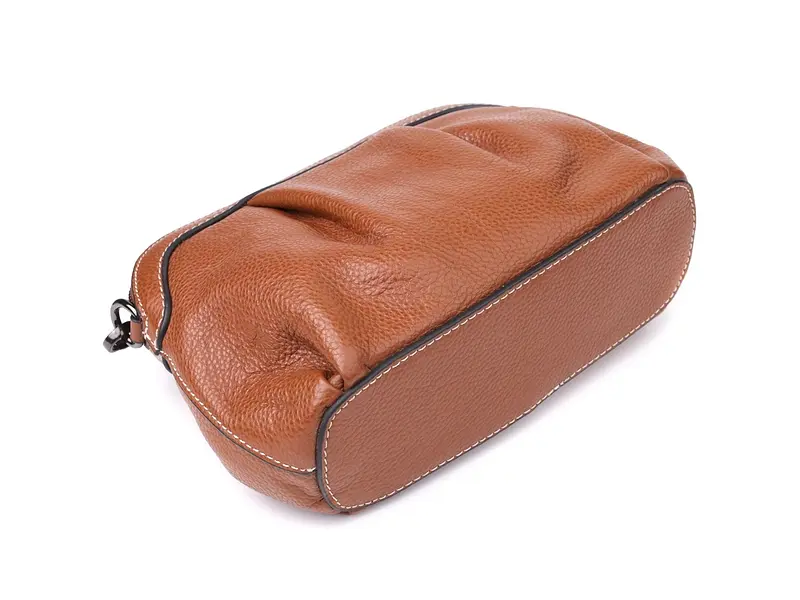 Жіноча сумка з драпіруванням з натуральної шкіри Vintage 23х15х7 см sum0027522 - фото 6