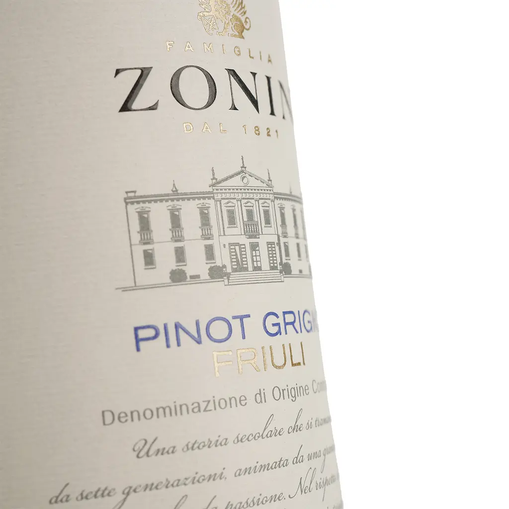 Вино Zonin Pinot Grigio Delle Venezie 20 Ventiterre, белое, сухое, 0,25 л - фото 3